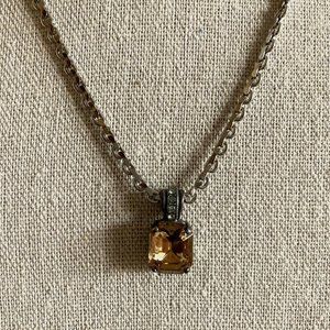 Mariana Single Gold Crystal Necklace